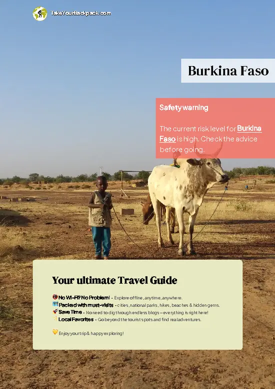 example page 0 from our offline Travel Guide for Burkina Faso